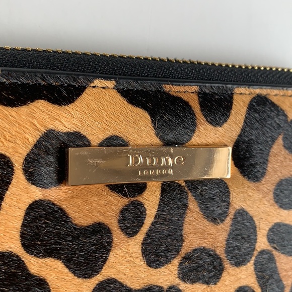 Dune London leopard Leather clutch wallet nwot 7x4 - Picture 4 of 10